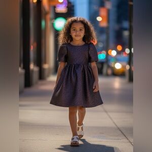 Bobbie Jean Metallic Bubble Dress Girls size 8